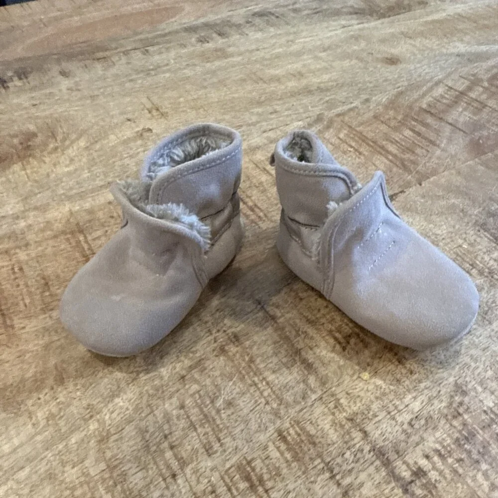 Surprize Stride Rite Charlie Toddler Boys S (6-12M) Brown Faux Fur Lined Booties